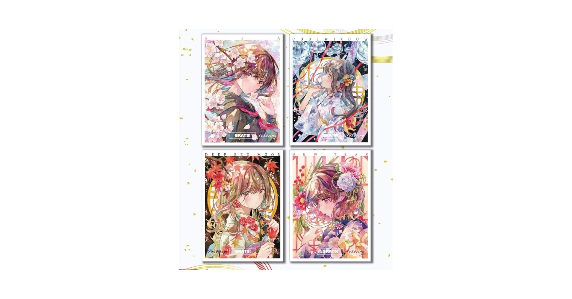 Grats! スリーブ 優子鈴 ゆこりん 4個セット グラッツ クリエイターズ Amazon.co.jp: GRATS グラッツ カードスリーブ 4点セット 優子鈴